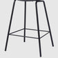 Contemporary Bucket Low Back Plastic Bar Stools with Metal Base