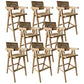 Contemporary 43.3-inch Armed Bar Stools with Solid Wood Base