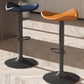 Saddle Seat Adjustable Height Swivel Armless Bar Stool with Footrest