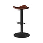 Saddle Seat Adjustable Height Swivel Armless Bar Stool with Footrest