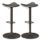 Saddle Seat Adjustable Height Swivel Armless Bar Stool with Footrest