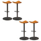 Saddle Seat Adjustable Height Swivel Armless Bar Stool with Footrest
