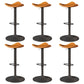 Saddle Seat Adjustable Height Swivel Armless Bar Stool with Footrest