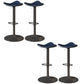 Saddle Seat Adjustable Height Swivel Armless Bar Stool with Footrest