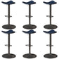 Saddle Seat Adjustable Height Swivel Armless Bar Stool with Footrest