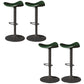 Saddle Seat Adjustable Height Swivel Armless Bar Stool with Footrest