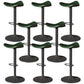 Saddle Seat Adjustable Height Swivel Armless Bar Stool with Footrest