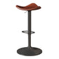 Saddle Seat Adjustable Height Swivel Armless Bar Stool with Footrest