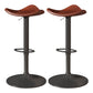 Saddle Seat Adjustable Height Swivel Armless Bar Stool with Footrest