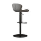 Contemporary Style Adjustable Backrest Counter Stool with Leather Cushion