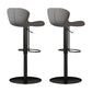 Contemporary Style Adjustable Backrest Counter Stool with Leather Cushion
