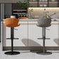 Contemporary Style Adjustable Backrest Counter Stool with Leather Cushion