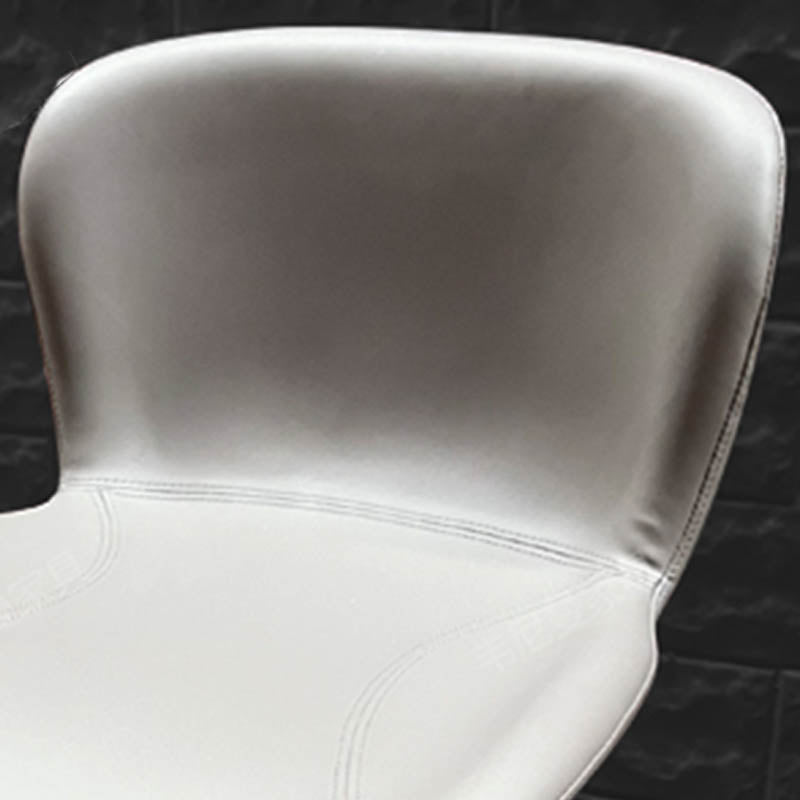 Contemporary Style Adjustable Backrest Counter Stool with Leather Cushion