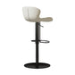 Contemporary Style Adjustable Backrest Counter Stool with Leather Cushion