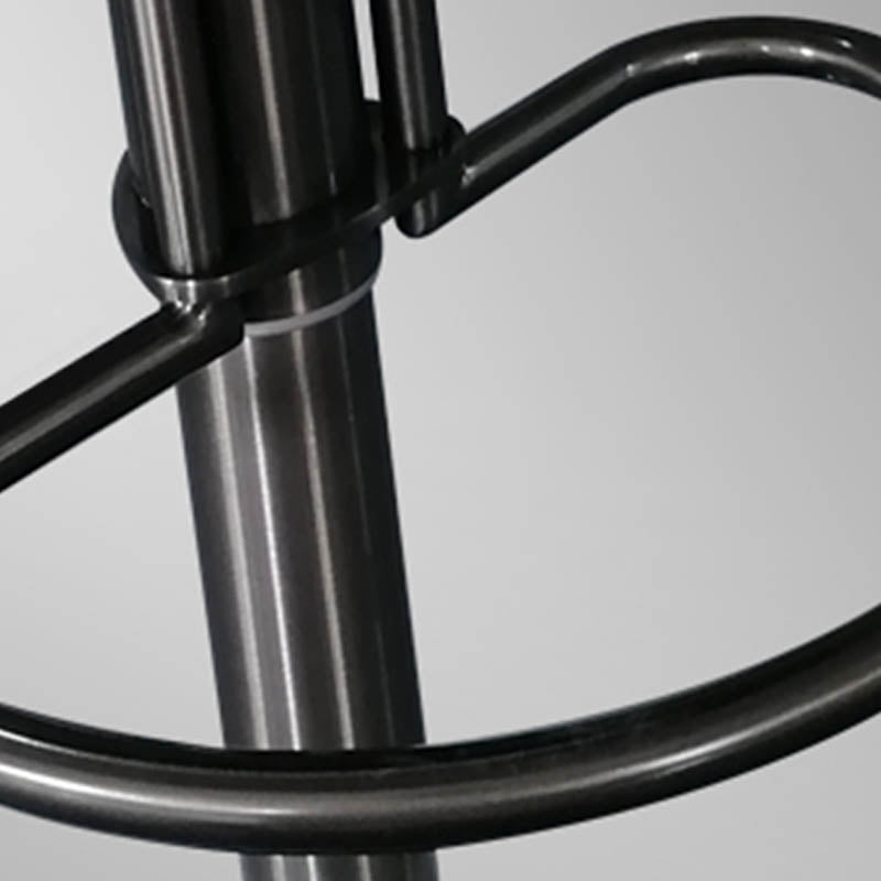 Contemporary Style Adjustable Backrest Counter Stool with Leather Cushion