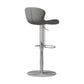 Contemporary Style Adjustable Backrest Counter Stool with Leather Cushion