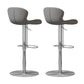 Contemporary Style Adjustable Backrest Counter Stool with Leather Cushion