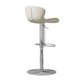 Contemporary Style Adjustable Backrest Counter Stool with Leather Cushion