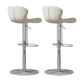 Contemporary Style Adjustable Backrest Counter Stool with Leather Cushion