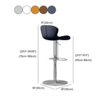 Tabouret de comptoir à dos de dos ajusté de style contemporain avec coussin en cuir