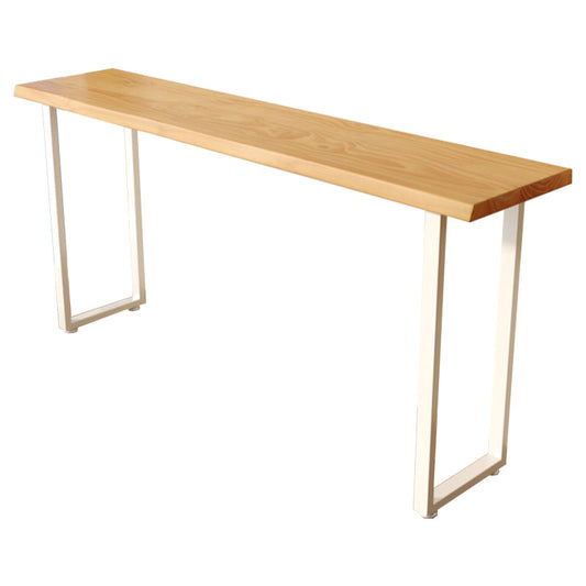 Eigentijdse massief hout rechthoekige bar wijntafel voor woonkamer