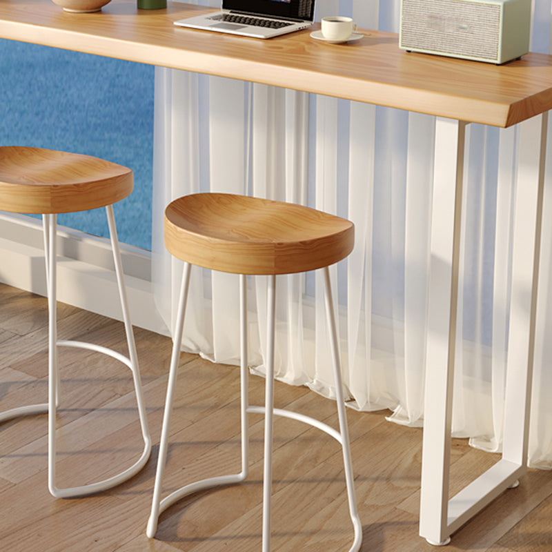 Contemporary Solid Wood Rectangle Bar Wine Table for Living Room Clearhalo 'Bar Furniture' 'Bar Tables' 'bar_tables' 'furn' 'furn_bar_tables' 'Furniture' 'Kitchen & Dining Furniture' 7660949