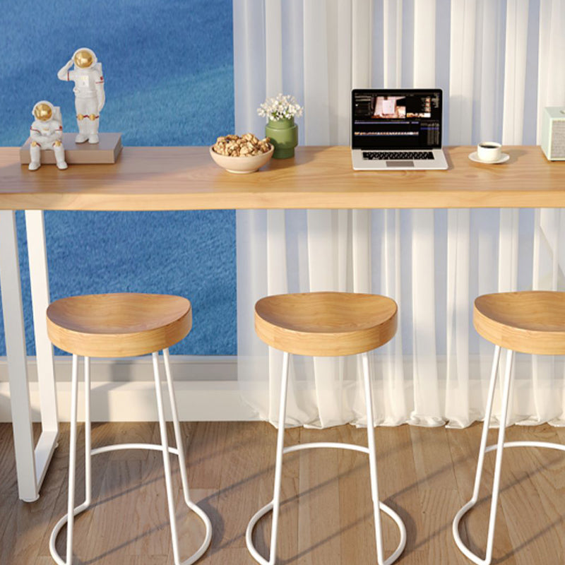 Contemporary Solid Wood Rectangle Bar Wine Table for Living Room Clearhalo 'Bar Furniture' 'Bar Tables' 'bar_tables' 'furn' 'furn_bar_tables' 'Furniture' 'Kitchen & Dining Furniture' 7660951