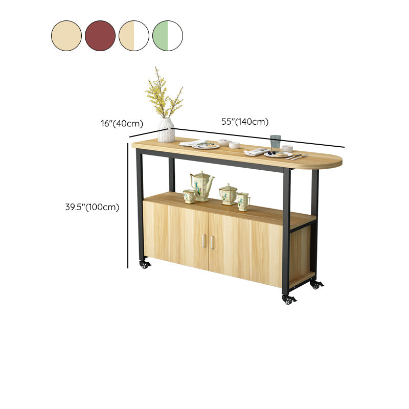 Modem & Contemporary Table à vin de bar spécialisée en bois pour salon