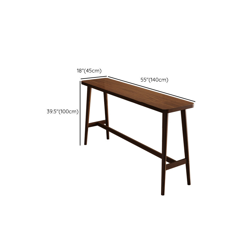 Eigentijdse stijl rechthoekige massief houten barkruktafel voor woonkamer