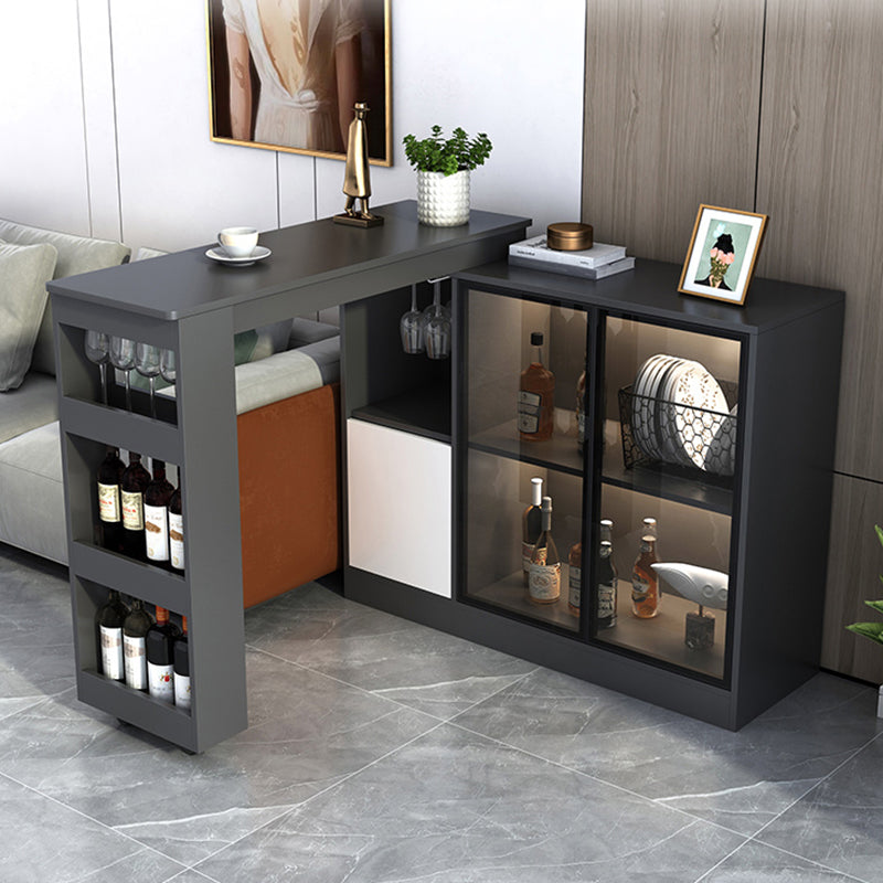 Contemporary Style Rectangle Wood Bar Height Table for Living Room Clearhalo 'Bar Furniture' 'Bar Tables' 'bar_tables' 'furn' 'furn_bar_tables' 'Furniture' 'Kitchen & Dining Furniture' 7661021
