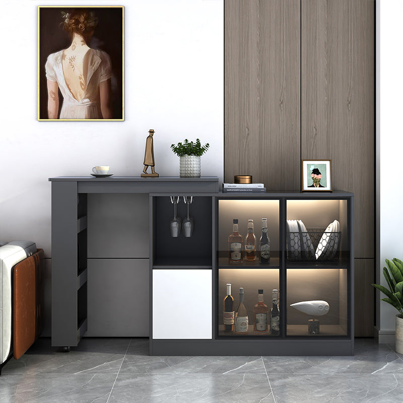 Contemporary Style Rectangle Wood Bar Height Table for Living Room 39.4"L x 15.7"W x 41.3"H White-Black Without Chairs Clearhalo 'Bar Furniture' 'Bar Tables' 'bar_tables' 'furn' 'furn_bar_tables' 'Furniture' 'Kitchen & Dining Furniture' 7661023