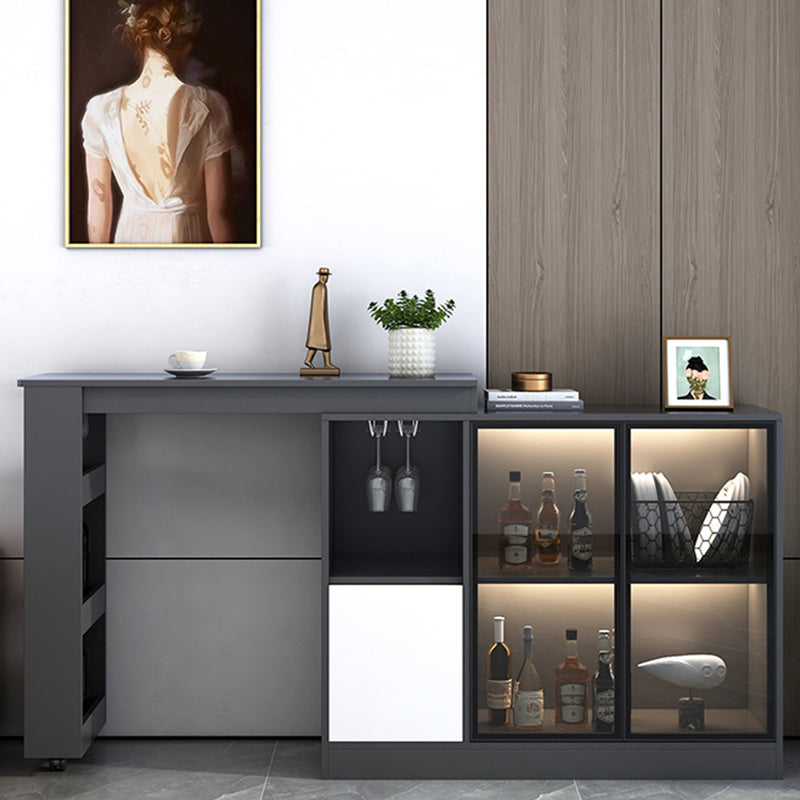 Contemporary Style Rectangle Wood Bar Height Table for Living Room Clearhalo 'Bar Furniture' 'Bar Tables' 'bar_tables' 'furn' 'furn_bar_tables' 'Furniture' 'Kitchen & Dining Furniture' 7661024