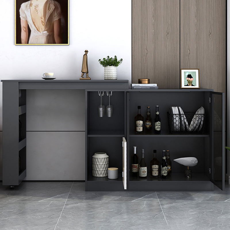 Contemporary Style Rectangle Wood Bar Height Table for Living Room Clearhalo 'Bar Furniture' 'Bar Tables' 'bar_tables' 'furn' 'furn_bar_tables' 'Furniture' 'Kitchen & Dining Furniture' 7661026
