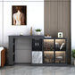 Contemporary Style Rectangle Wood Bar Height Table for Living Room 47.2"L x 15.7"W x 41.3"H Light Gray-Black Without Chairs Clearhalo 'Bar Furniture' 'Bar Tables' 'bar_tables' 'furn' 'furn_bar_tables' 'Furniture' 'Kitchen & Dining Furniture' 7661033