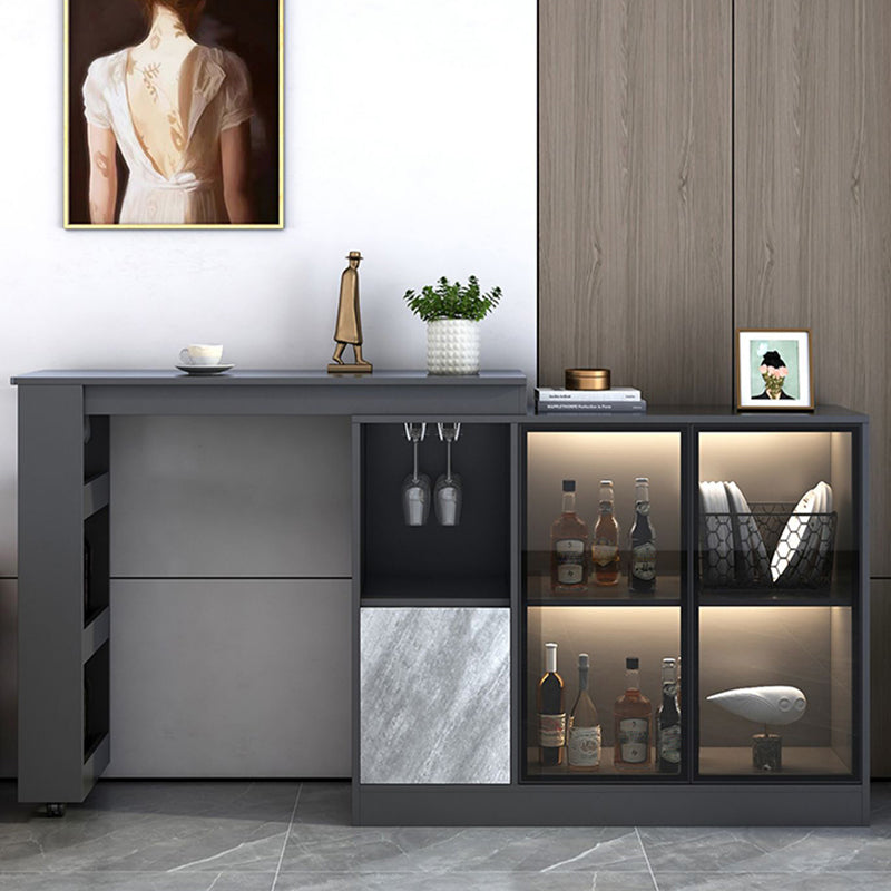 Contemporary Style Rectangle Wood Bar Height Table for Living Room Clearhalo 'Bar Furniture' 'Bar Tables' 'bar_tables' 'furn' 'furn_bar_tables' 'Furniture' 'Kitchen & Dining Furniture' 7661035
