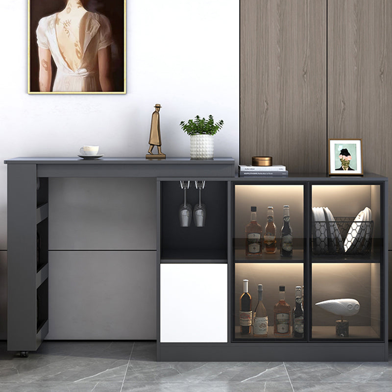 Contemporary Style Rectangle Wood Bar Height Table for Living Room Clearhalo 'Bar Furniture' 'Bar Tables' 'bar_tables' 'furn' 'furn_bar_tables' 'Furniture' 'Kitchen & Dining Furniture' 7661036