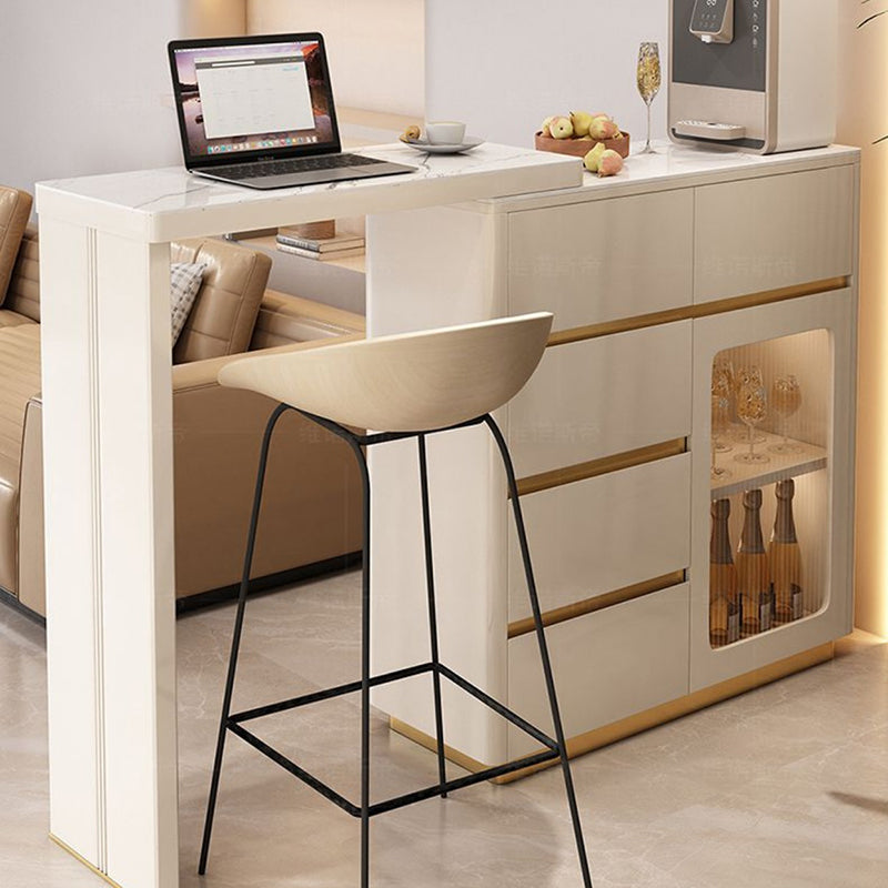 Contemporary Style Rectangle Bar Height Pub Table for Living Room Clearhalo 'Bar Furniture' 'Bar Tables' 'bar_tables' 'furn' 'furn_bar_tables' 'Furniture' 'Kitchen & Dining Furniture' 7661041