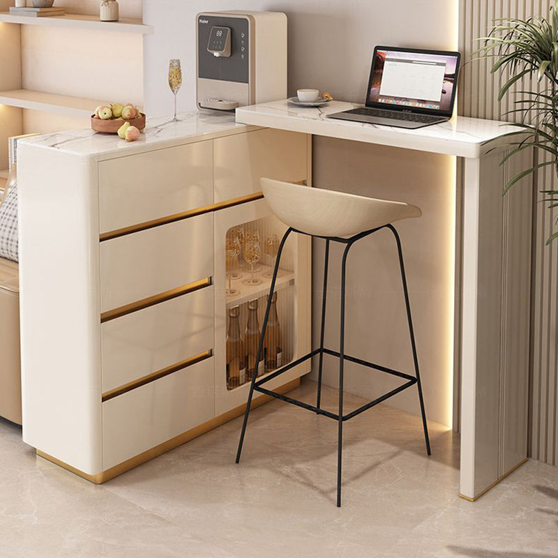 Contemporary Style Rectangle Bar Height Pub Table for Living Room Clearhalo 'Bar Furniture' 'Bar Tables' 'bar_tables' 'furn' 'furn_bar_tables' 'Furniture' 'Kitchen & Dining Furniture' 7661046