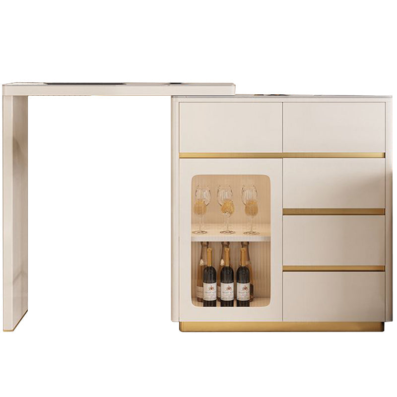 Contemporary Style Rectangle Bar Height Pub Table for Living Room Clearhalo 'Bar Furniture' 'Bar Tables' 'bar_tables' 'furn' 'furn_bar_tables' 'Furniture' 'Kitchen & Dining Furniture' 7661048