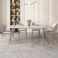 Modern White Stone Rectangular Kitchen Dining Table for Dining Hall Clearhalo 'Dining Tables & Seating' 'Dining Tables' 'dining_table' 'furn' 'furn_dining_table' 'Furniture' 'Kitchen & Dining Furniture' 7661257