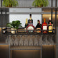 Metal Hanging Kitchen Wine Holder with Glass Holder & Storage Shelf Clearhalo 'furn' 'furn_wine_racks' 'Furniture' 'Kitchen & Dining Furniture' 'Wine Racks' 'wine_racks' 7662081