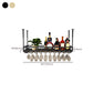 Metal Hanging Kitchen Wine Holder with Glass Holder & Storage Shelf Clearhalo 'furn' 'furn_wine_racks' 'Furniture' 'Kitchen & Dining Furniture' 'Wine Racks' 'wine_racks' 7662083