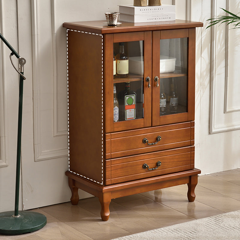 Matte Finish Wooden Floor Wine Holder with Storage for Dining Room Clearhalo 'furn' 'furn_wine_racks' 'Furniture' 'Kitchen & Dining Furniture' 'Wine Racks' 'wine_racks' 7662104