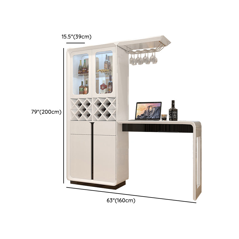 1/3 Pieces Contemporary Counter Height Pub Set in Black and White Clearhalo 'Bar Furniture' 'furn' 'furn_home_bar_bar_sets' 'Furniture' 'Home Bars & Bar Sets' 'home_bar_bar_sets' 'Kitchen & Dining Furniture' 7662148