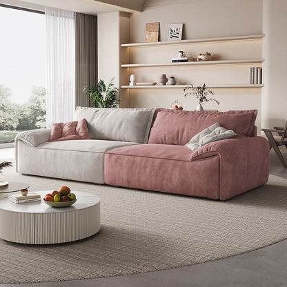 Contemporary Solid Color Pillow Top Arm Sofa For Living Room