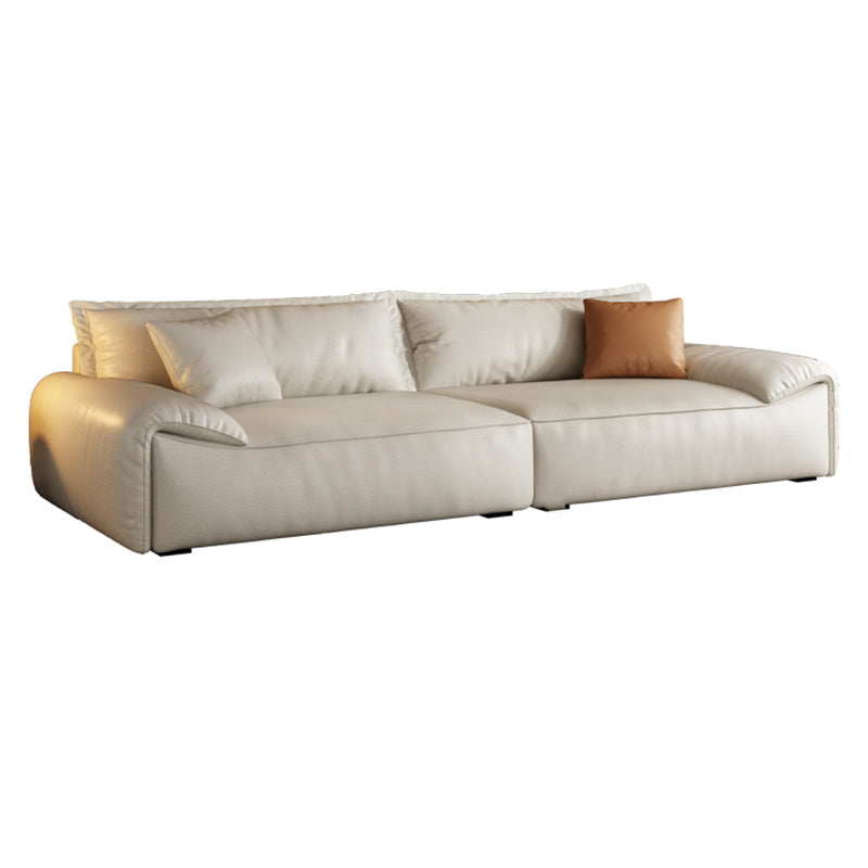 Contemporary Solid Color Pillow Top Arm Sofa For Living Room