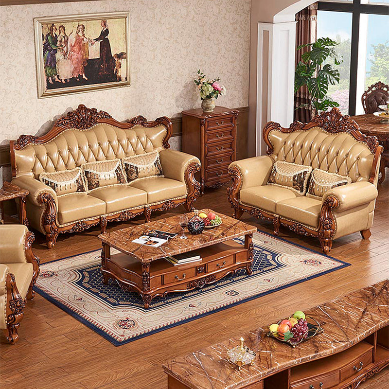 Mid secolo moderno vera pelle vera in pelle trapuntata di divano arrotolato per soggiorno