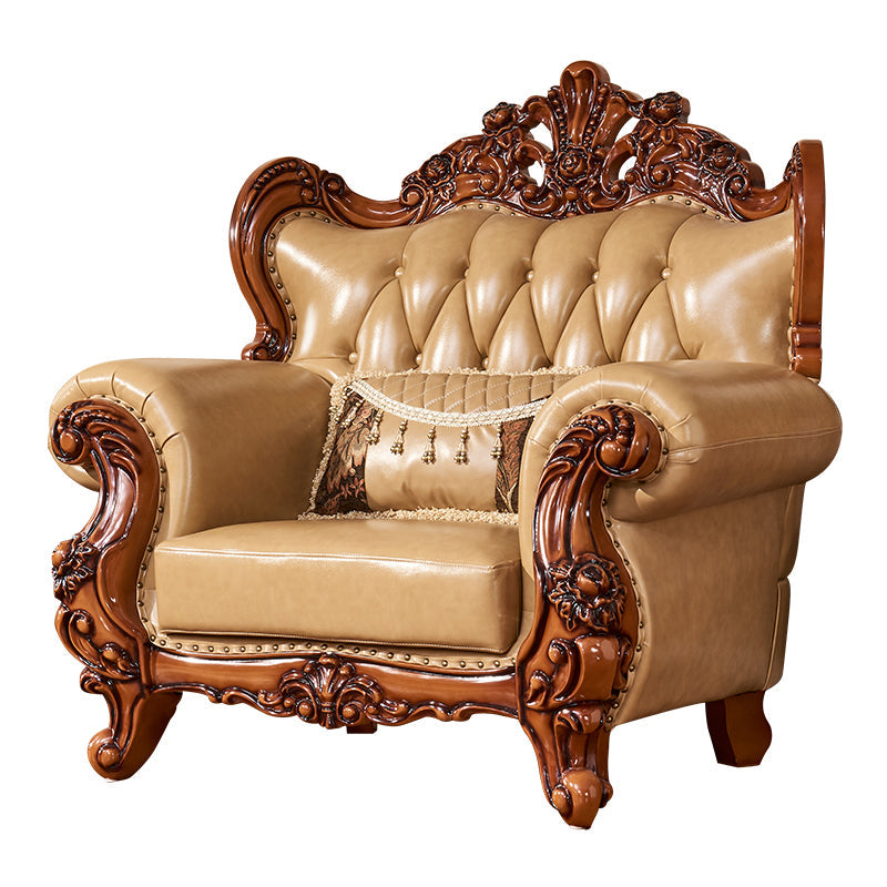 Mid secolo moderno vera pelle vera in pelle trapuntata di divano arrotolato per soggiorno