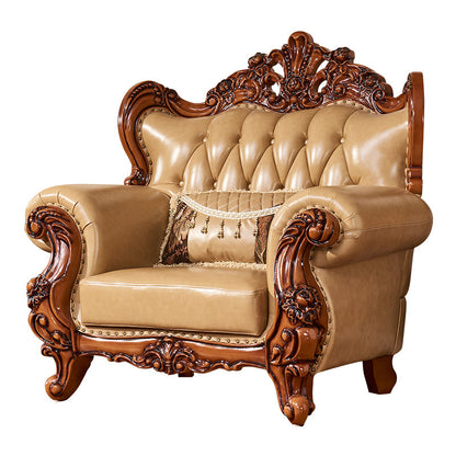 Mid secolo moderno vera pelle vera in pelle trapuntata di divano arrotolato per soggiorno