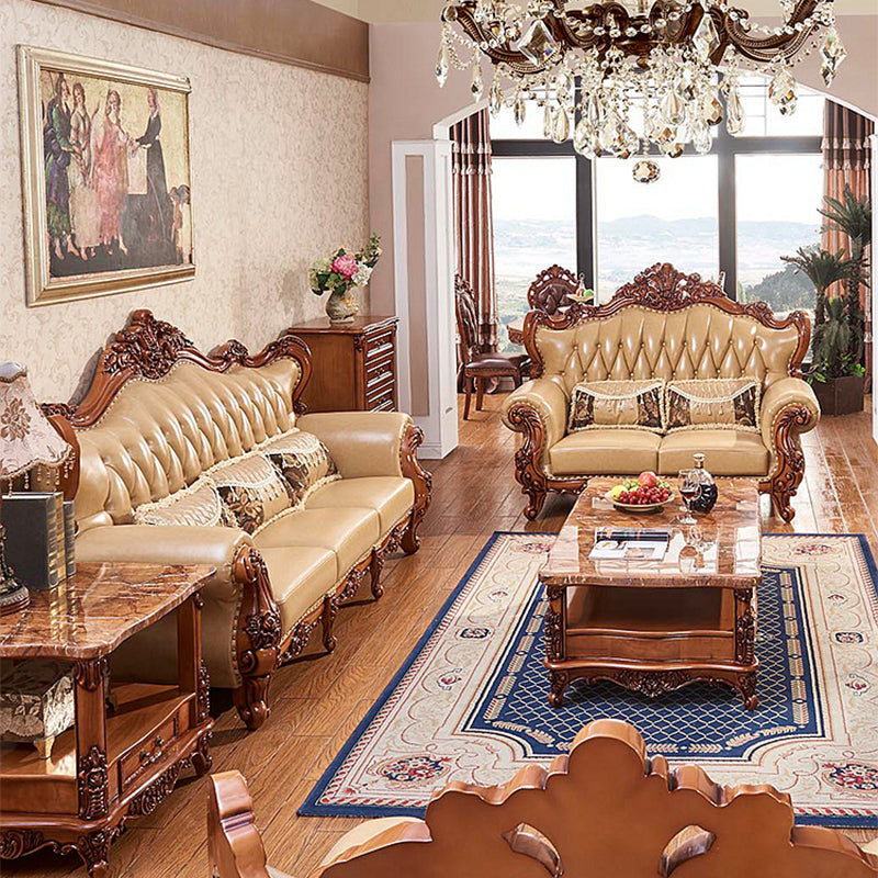 Mid secolo moderno vera pelle vera in pelle trapuntata di divano arrotolato per soggiorno